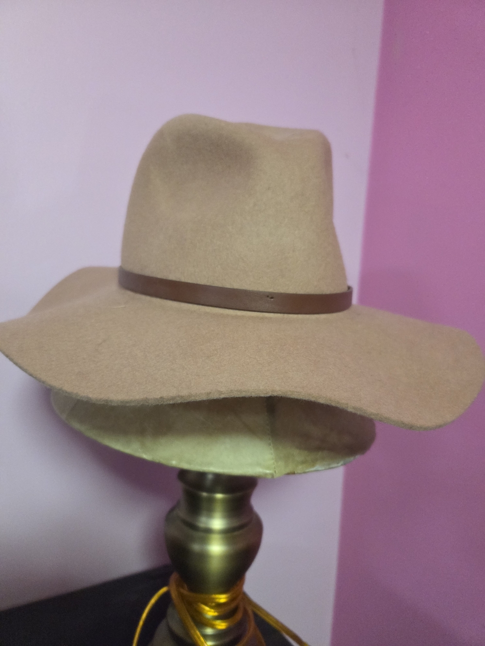 Joe Fresh Tan Wide-Brim Fedora Hat